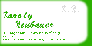 karoly neubauer business card